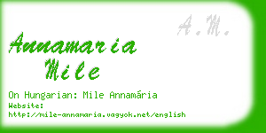 annamaria mile business card